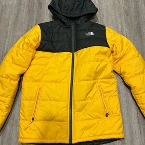 The North Face Black and Yellow Hooded Jacket